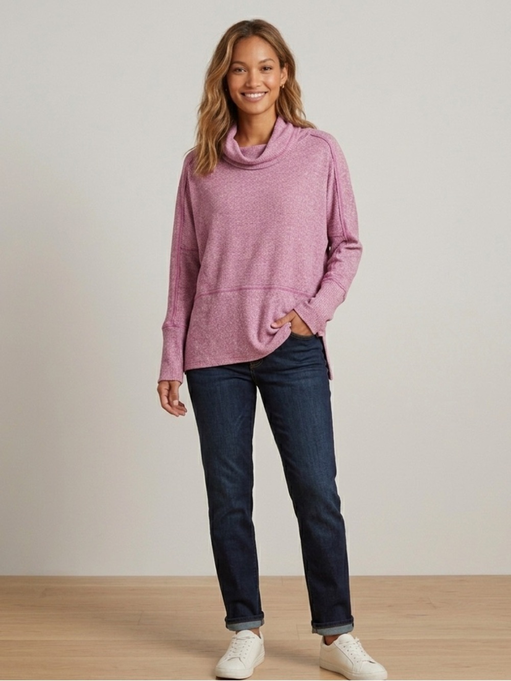 We The Free Free People Pink Boho Casual Loose Fit Blouse Sweatshirt Small